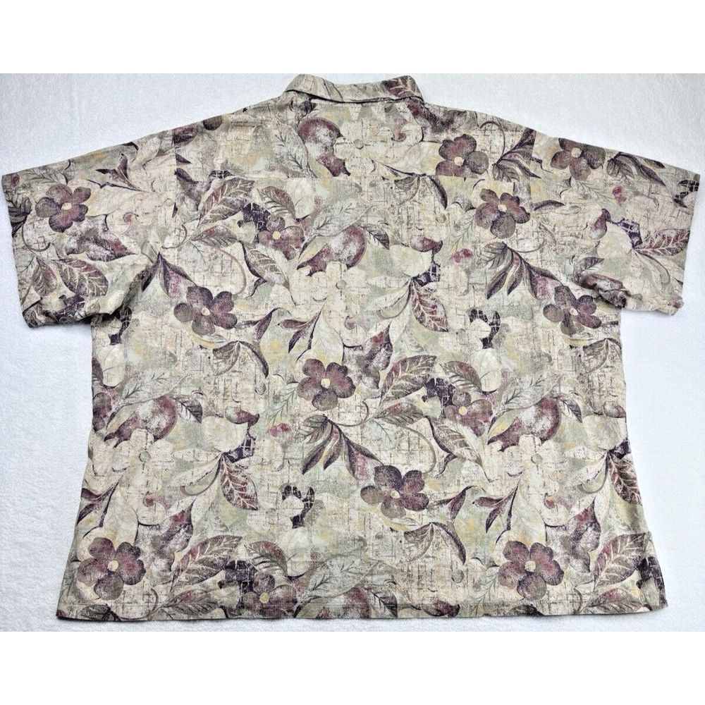 Tori Richard Tropical Leaf Red Hawaiian Button Shirt Floral Botany Lawn 4XB. - Picture 3 of 8